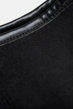 Burnham | Suede Tote Shoulder Bag with Zip RAVIKEN