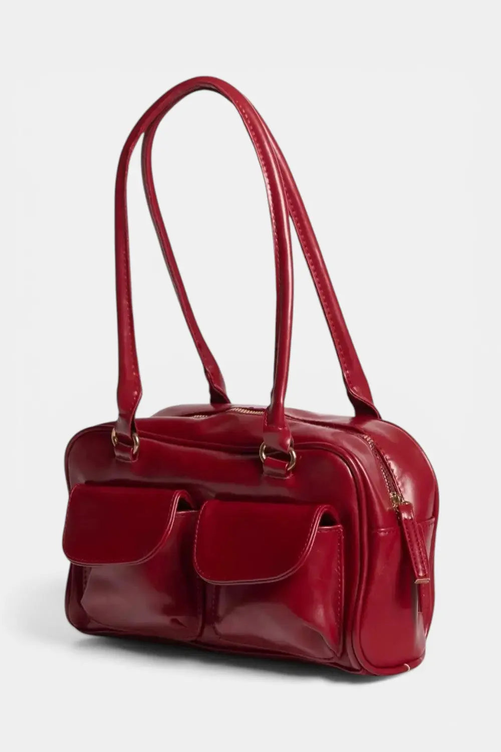 Goring | Glossy Vegan Leather Bowling Bag