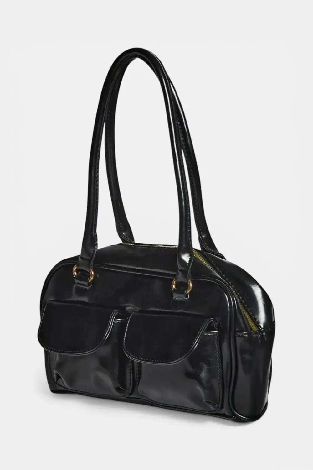 Goring | Glossy Vegan Leather Bowling Bag