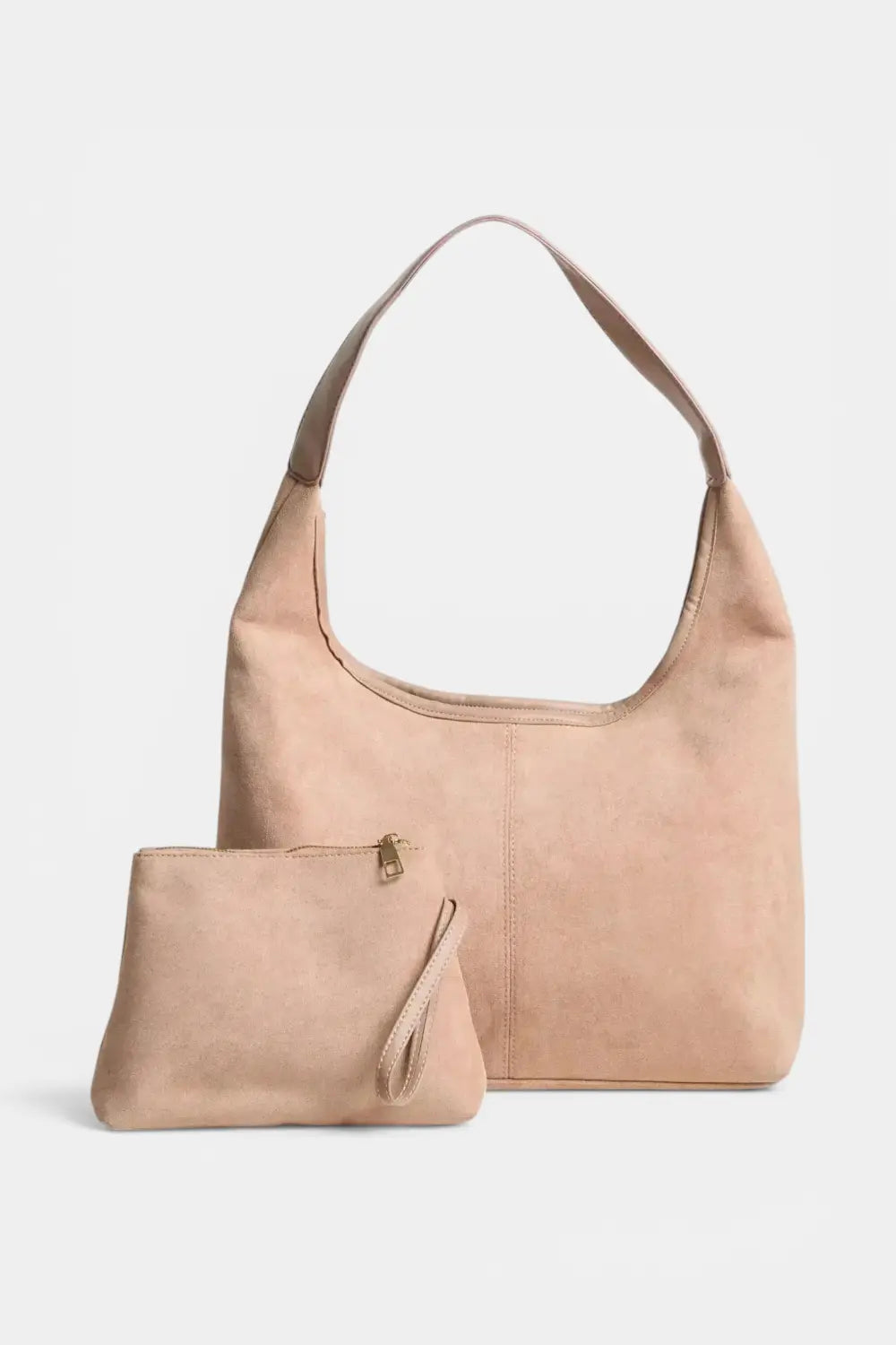 Burnham | Suede Tote Shoulder Bag with Zip RAVIKEN