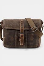 Aldersgate | Waxed Canvas Messenger with Leather Trim RAVIKEN