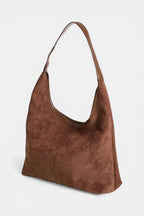 Burnham | Suede Tote Shoulder Bag with Zip RAVIKEN