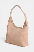 Burnham | Suede Tote Shoulder Bag with Zip RAVIKEN