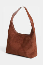 Burnham | Suede Tote Shoulder Bag with Zip RAVIKEN