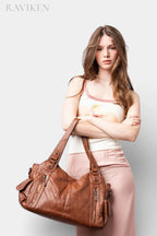 Chesham | Slouchy Leather Tote with Wide Comfort Strap RAVIKEN
