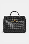 Fitzroy | Woven Vegan Leather Tote with Gold Clasp RAVIKEN