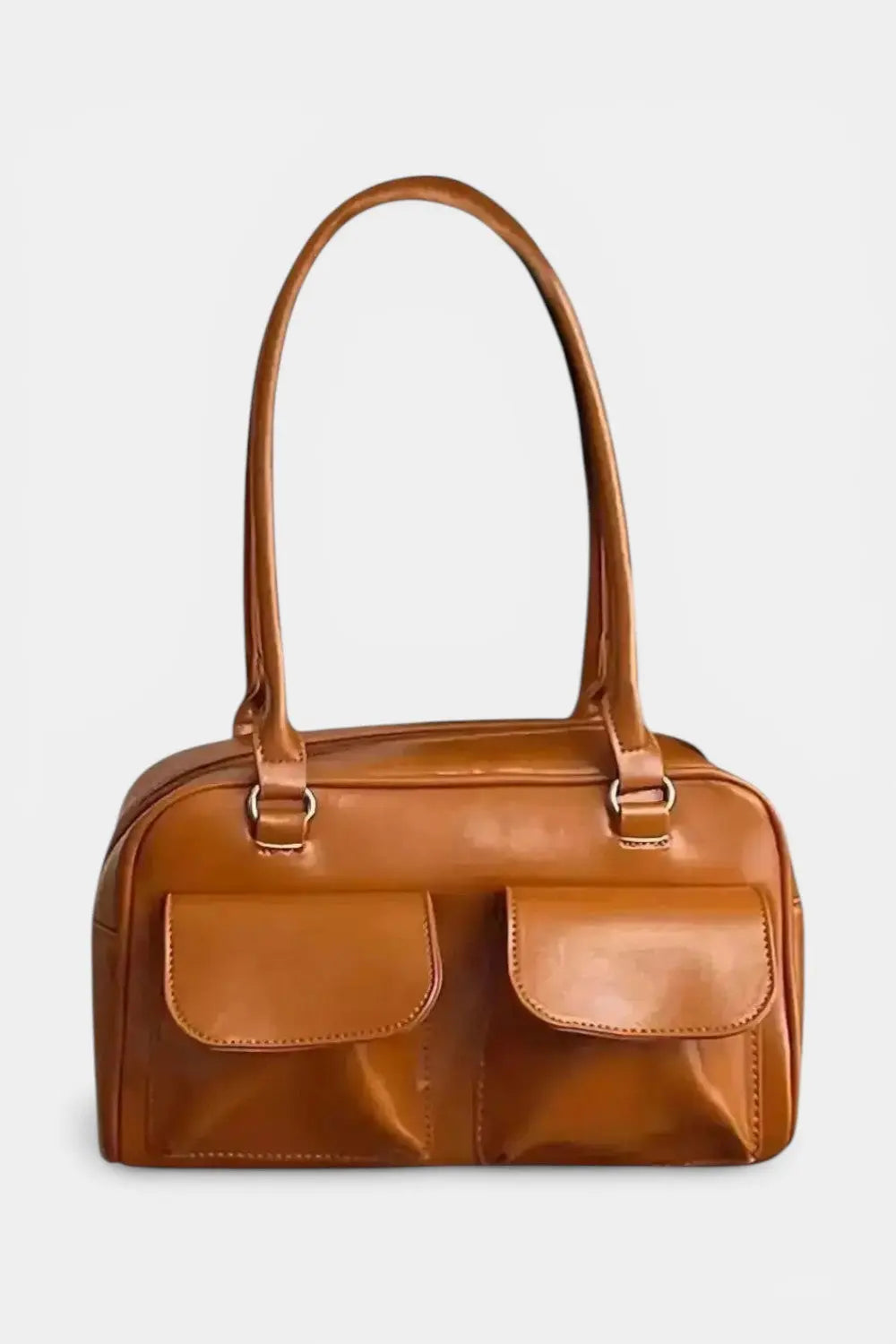 Goring | Glossy Vegan Leather Bowling Bag