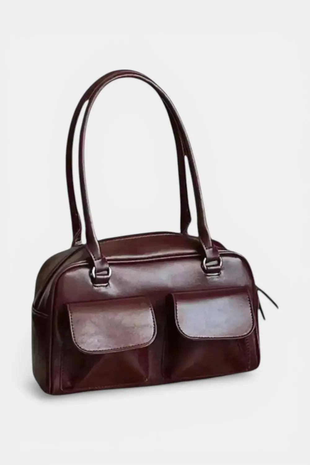 Goring | Glossy Vegan Leather Bowling Bag