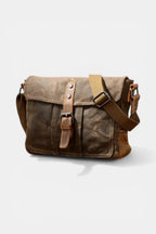 Aldersgate | Waxed Canvas Messenger with Leather Trim RAVIKEN