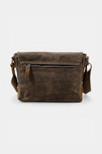 Aldersgate | Waxed Canvas Messenger with Leather Trim RAVIKEN
