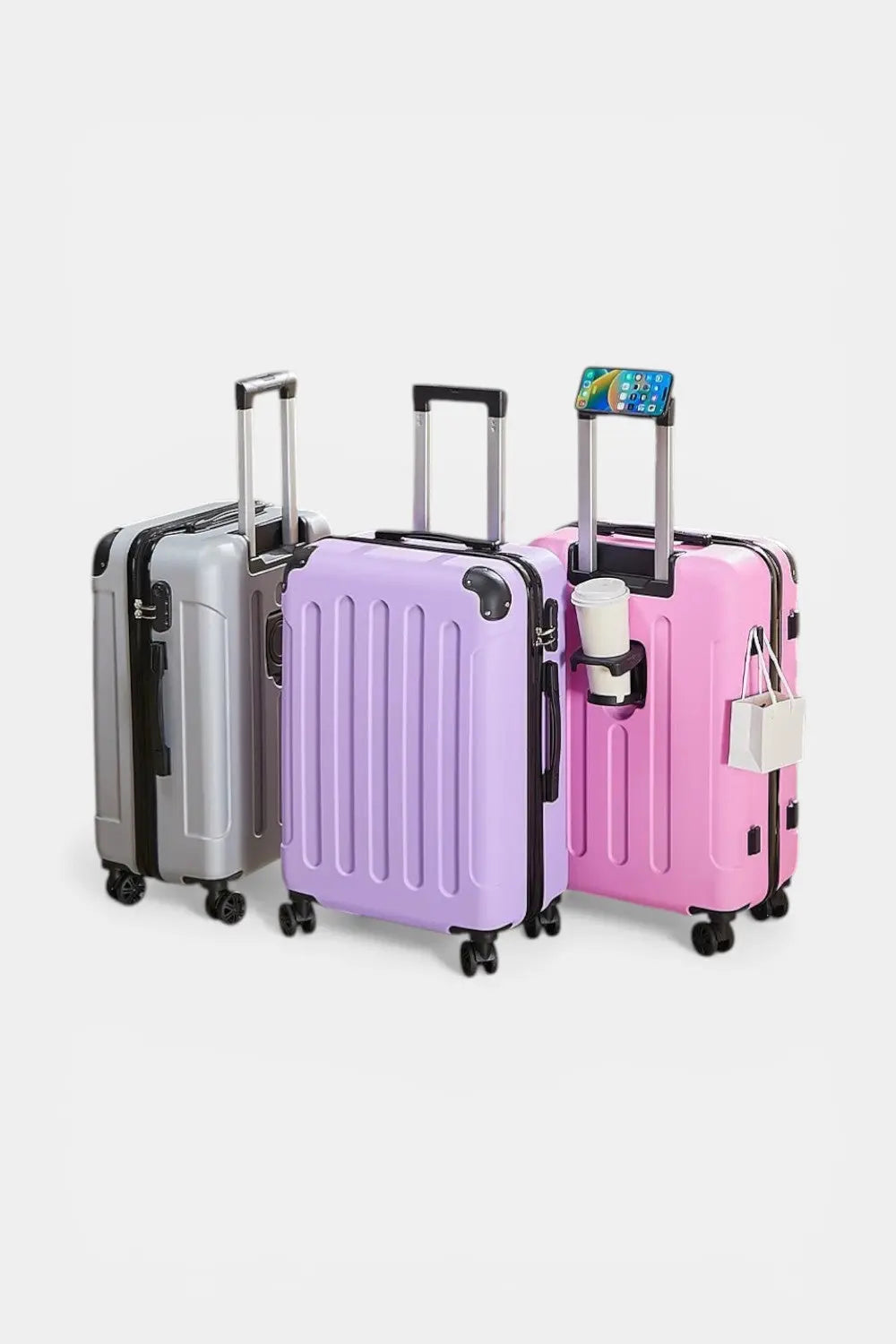 Tilbury | Hard Shell Suitcase with Cup Holder & Phone Stand RAVIKEN