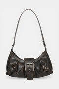 Notting | Distressed Hobo Handbag with Buckle Detail RAVIKEN