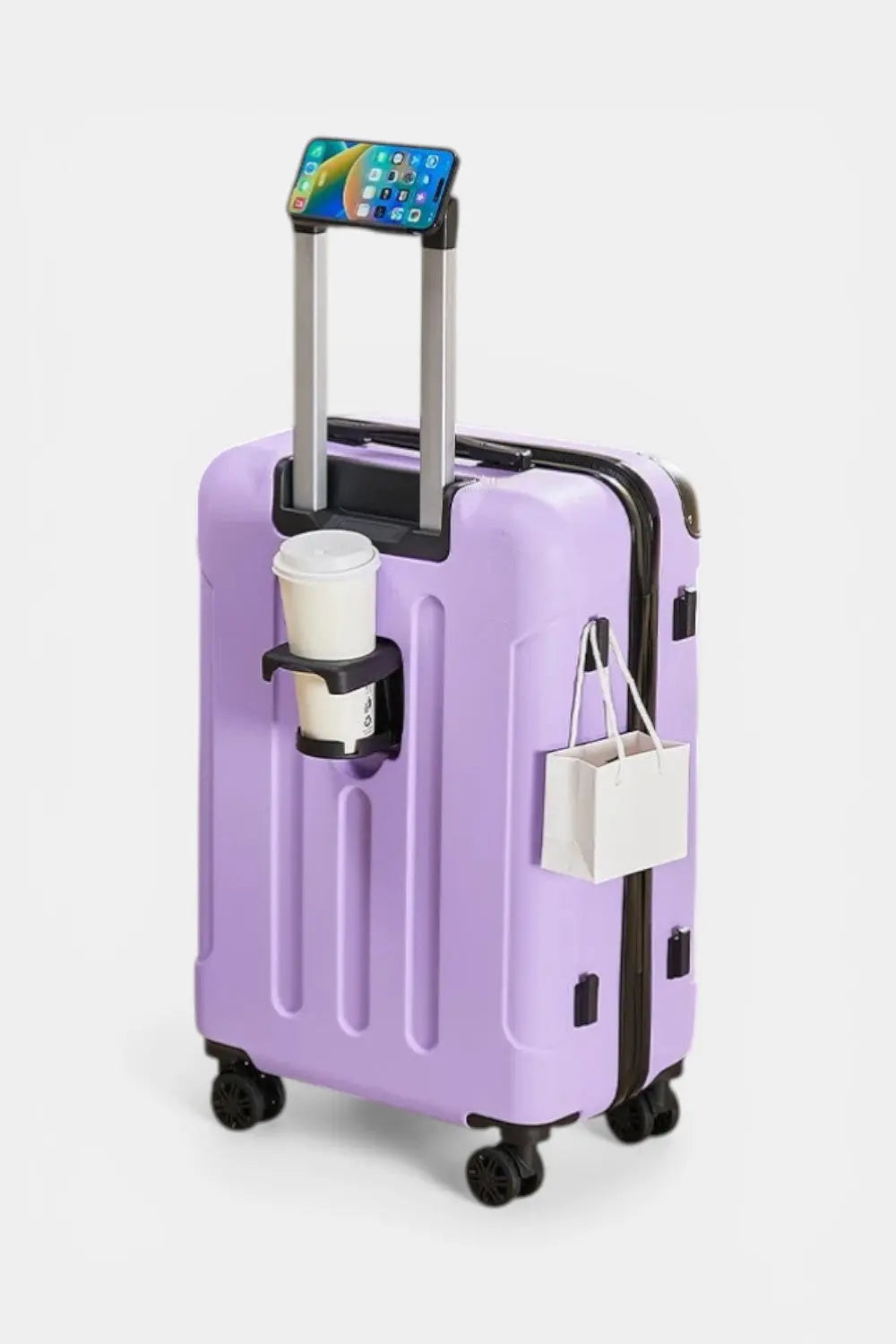 Tilbury | Hard Shell Suitcase with Cup Holder & Phone Stand RAVIKEN