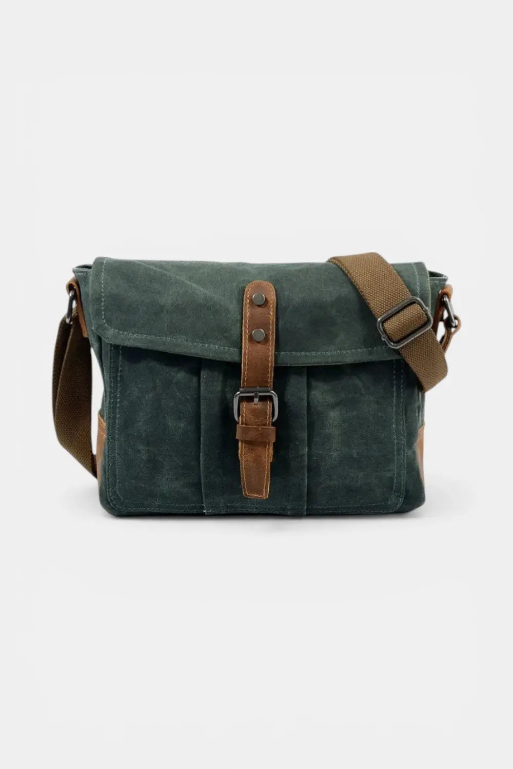 Aldersgate | Waxed Canvas Messenger with Leather Trim RAVIKEN