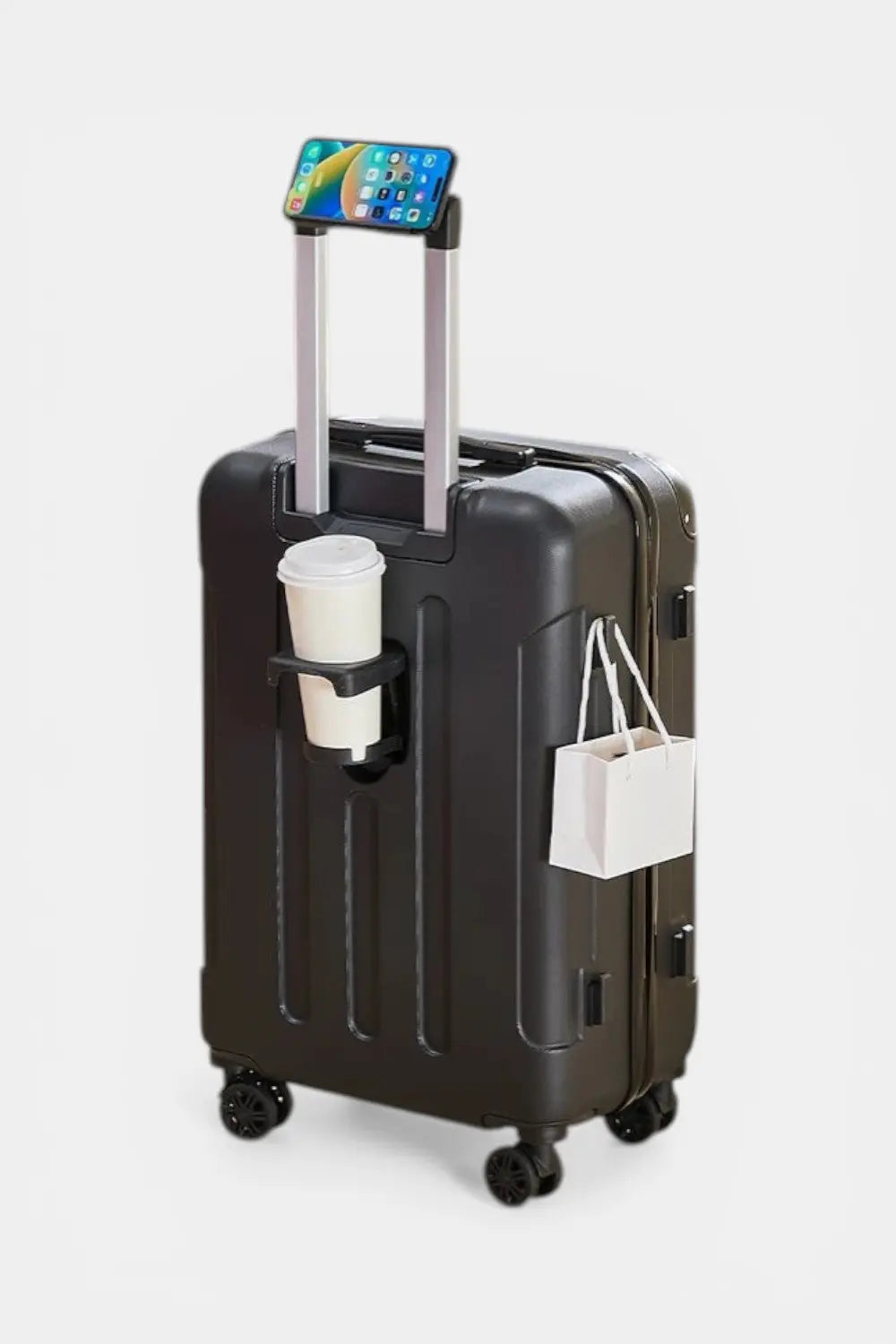 Tilbury | Hard Shell Suitcase with Cup Holder & Phone Stand RAVIKEN