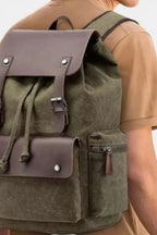 Gravesend | Canvas Leather Backpack with Padded Laptop RAVIKEN