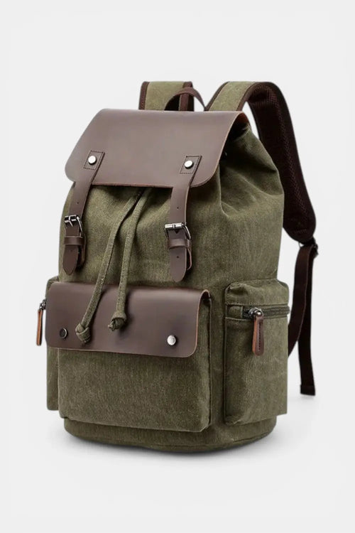 Gravesend | Canvas Leather Backpack with Padded Laptop RAVIKEN