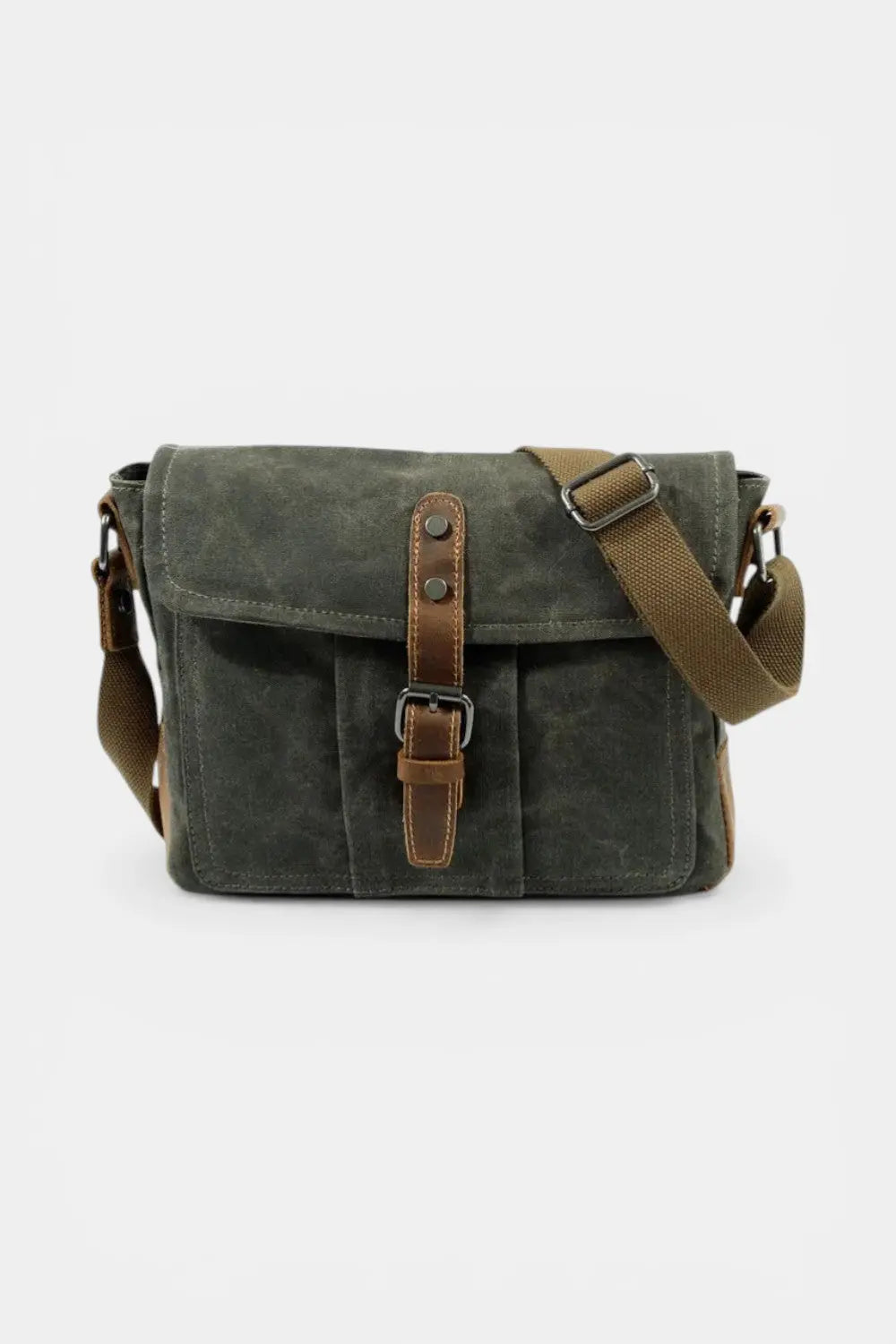 Aldersgate | Waxed Canvas Messenger with Leather Trim RAVIKEN