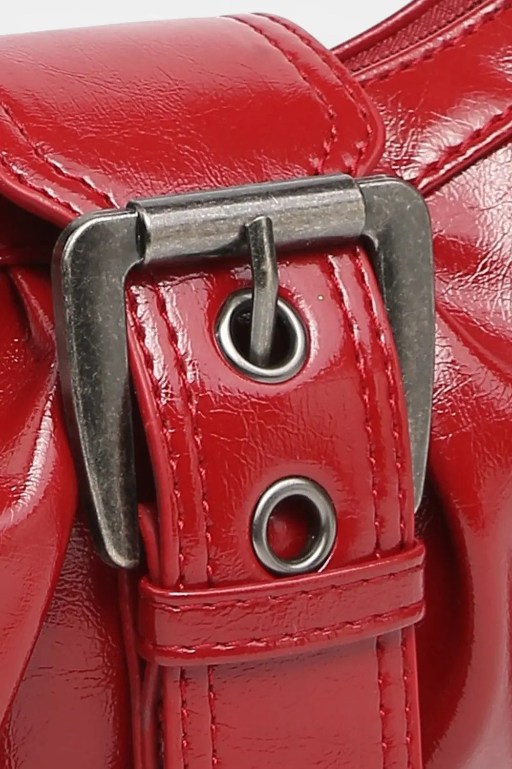 Notting | Distressed Hobo Handbag with Buckle Detail RAVIKEN