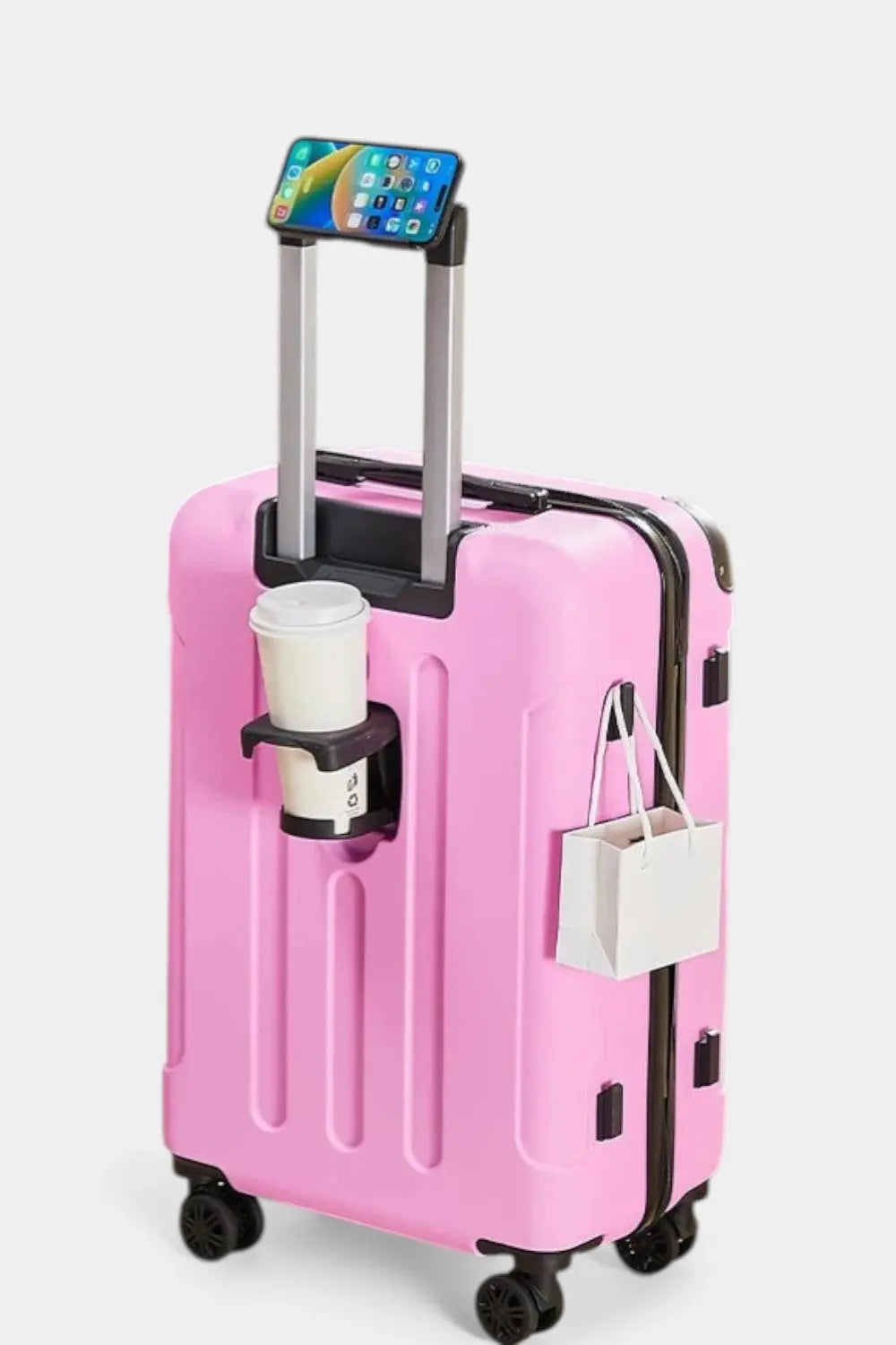 Tilbury | Hard Shell Suitcase with Cup Holder & Phone Stand RAVIKEN