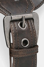 Notting | Distressed Hobo Handbag with Buckle Detail RAVIKEN