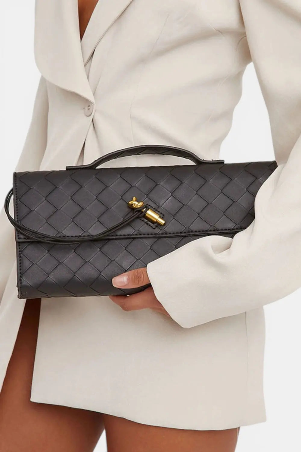 Claridge | Woven Vegan Leather Evening Clutch RAVIKEN