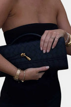 Claridge | Woven Vegan Leather Evening Clutch RAVIKEN