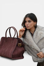 Kensington | Structured Suede Handbag RAVIKEN