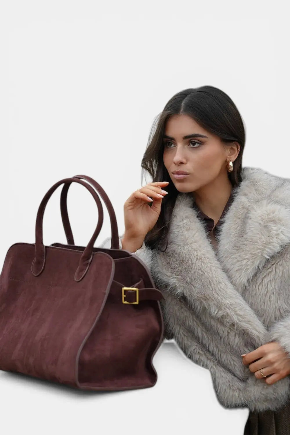 Kensington | Structured Suede Handbag RAVIKEN
