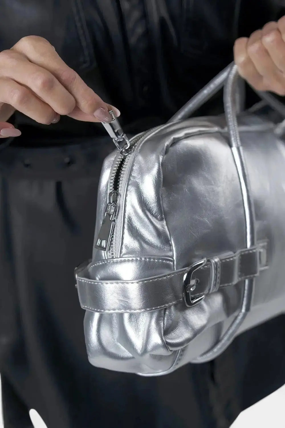 Windsor | Mini Baguette Bag with Silver Buckles RAVIKEN