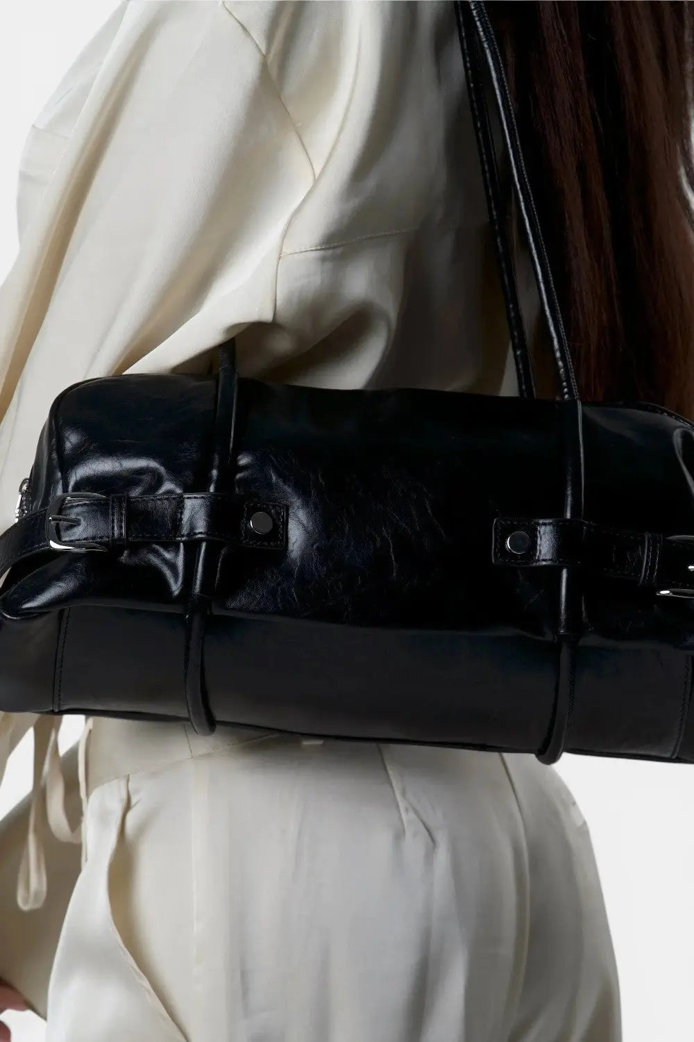 Windsor | Mini Baguette Bag with Silver Buckles RAVIKEN