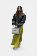 Fitzroy | Woven Vegan Leather Tote with Gold Clasp RAVIKEN