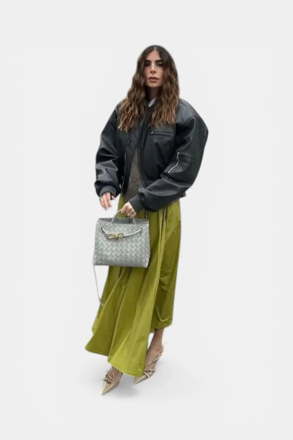 Fitzroy | Woven Vegan Leather Tote with Gold Clasp RAVIKEN
