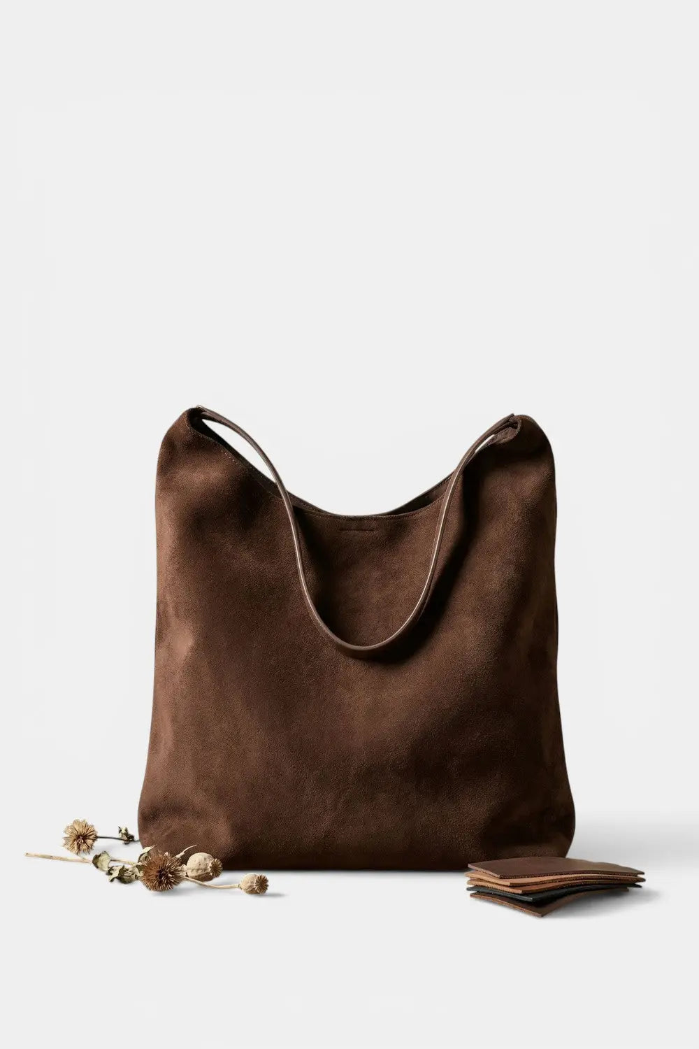Hampstead | Suede Tote Handbag with Magnetic Closure RAVIKEN