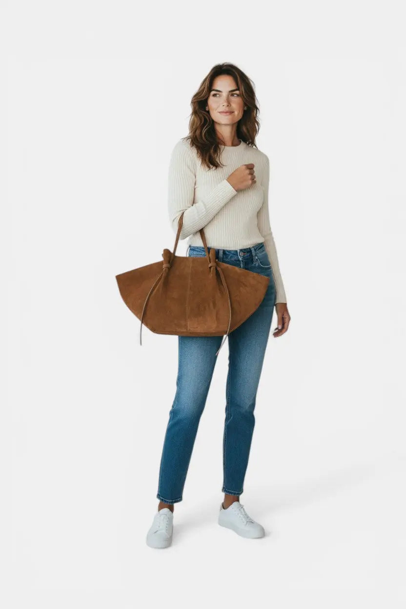 Belsize | Large Suede Tote with 16" Laptop Fit RAVIKEN