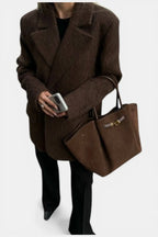 Surbiton | Structured Suede Tote Handbag RAVIKEN