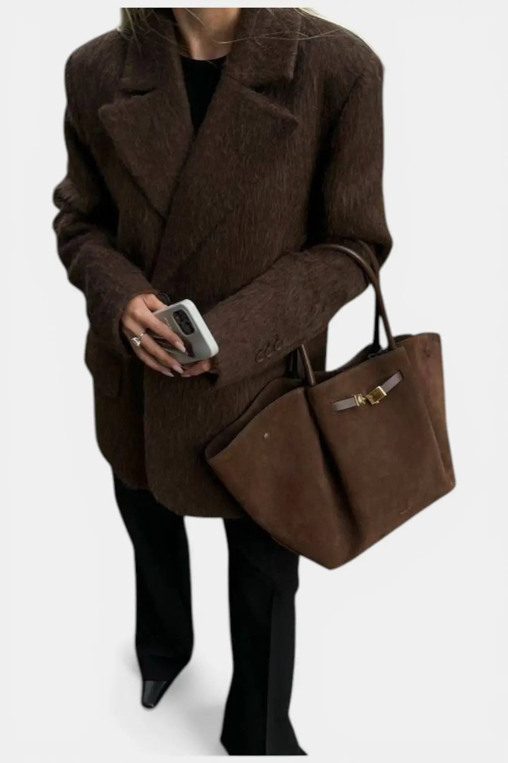 Surbiton | Structured Suede Tote Handbag RAVIKEN